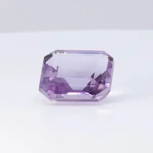 13.6ct Purple Amethyst VVS Emerald Shape (15.3x14.2x8.3 mm) Unheated gemstone from Sri Lanka