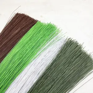 100 Pieces 0.4mm X 40cm Paper Wrapped Fine Iron Wire, Floral Arrangement Wire, Flower Stems, Craft Supplies for DIY Projects, Diy Flower Decor