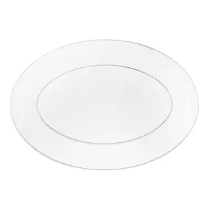 16" x 11" Clear Oval Disposable Plastic Trays