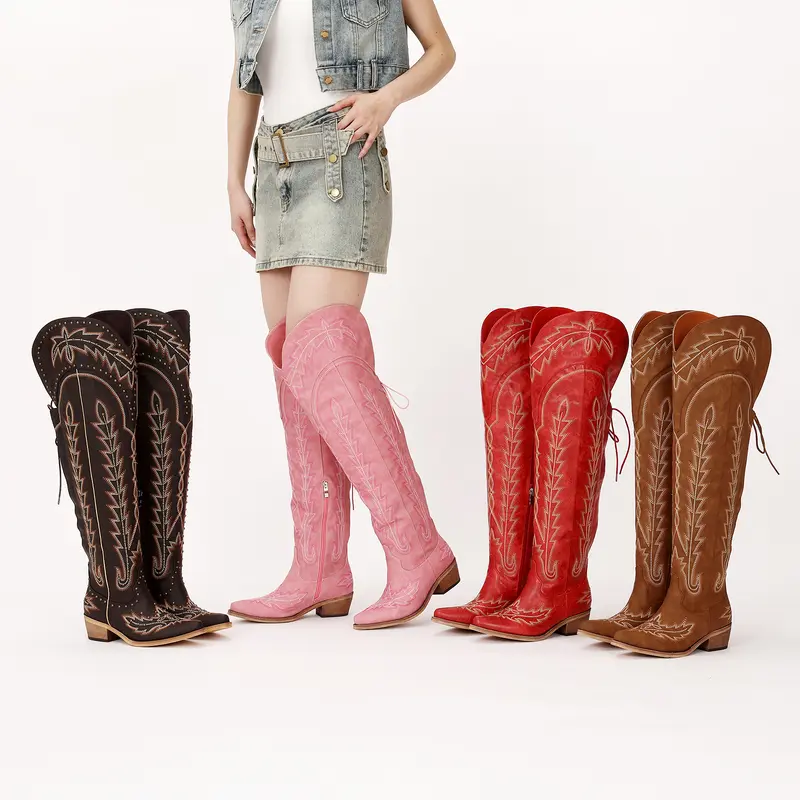 thigh high cowboy boots - TikTok Shop GLOBALWIN Women\'s Thigh High Cowgirl Boots main image 0