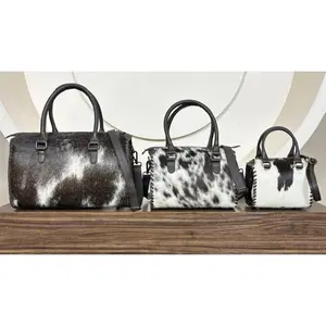 Dark Brown Cowhide Speedy with Unique Hides & Crossbody Strap for Versatile Wear