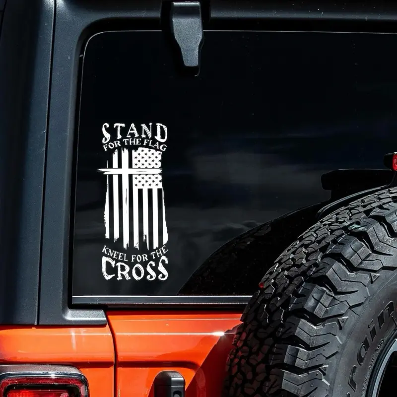 American Flag car decal