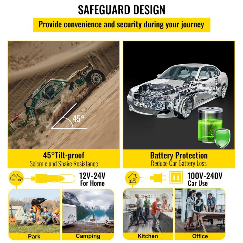 VEVOR 12 Volt Refrigerator with APP Control, TikTokShopBlackFriday, Portable Mini Car Fridge w/ -4℉-68℉ Cooling Range & 12/24V DC & 110-240V AC Electric Compressor Cooler For Camping, Road Trip, Travel, Outdoor and Home Use