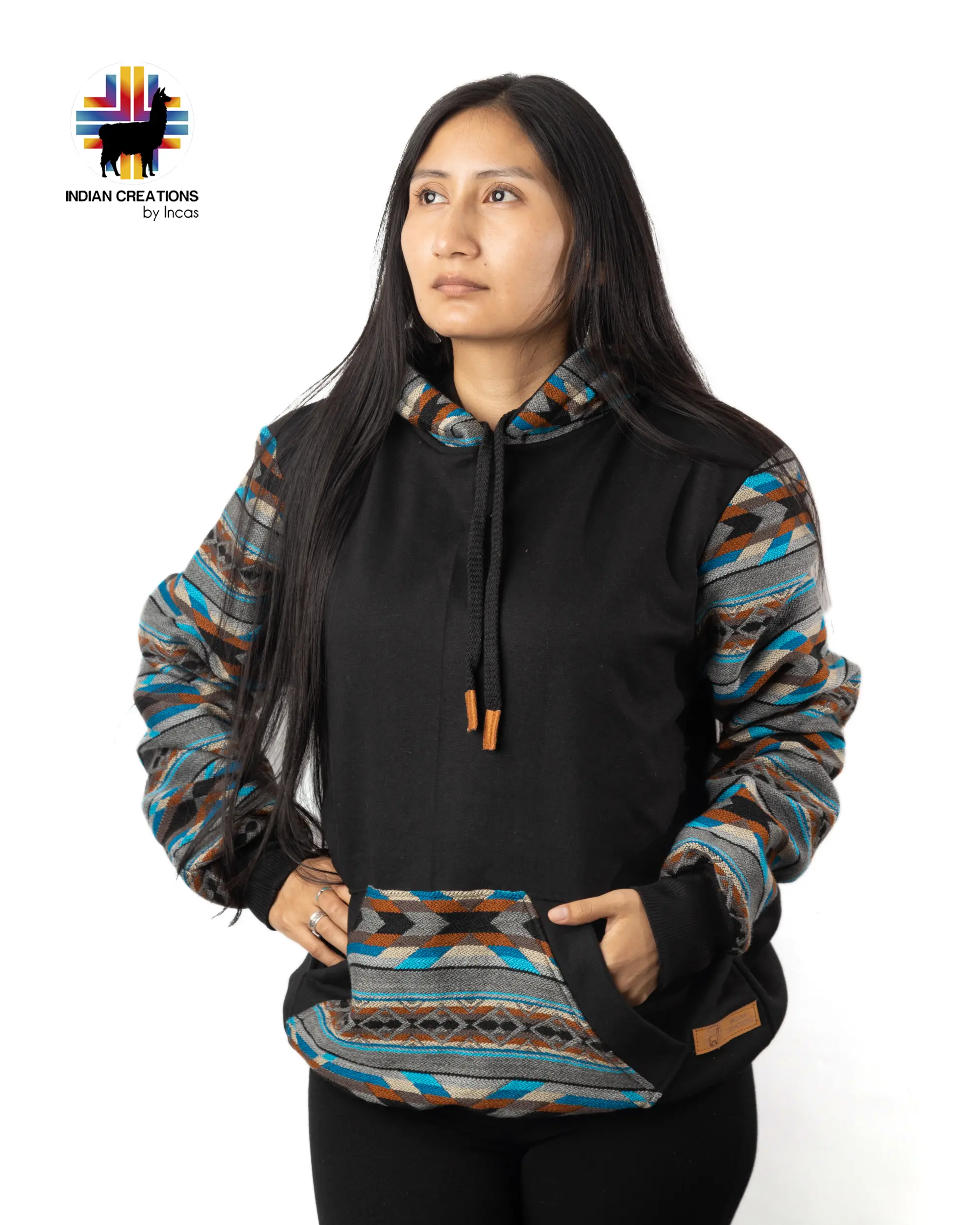 Cotton Hoodie. Handcrafted by Indigenous Hands. Super Soft with Hood. Unisex. Machine Washable. Gift Ideas