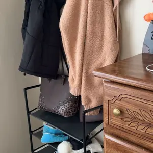 5-Tier Multi-Purpose Metal Shoe Rack with 8 Double Hooks - shoe cabinet storage shoe rack organizer Space-Saving Storage Solution household items wardrobe organization rack shoerack metal shelf racks shoe  rack  organizer