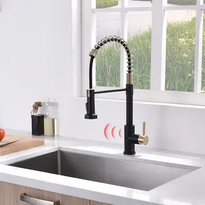 Hardware water tap Touchless Kitchen Faucet,Hands Free Automatic Smart Kitchen Faucet Black Smart Kitchen Faucet