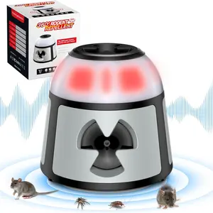 The warehouse uses high-power alarm animal repellents, red and white flashing light rodent repellents, and ultrasonic multi-functional indoor rodent repellents, Electronic pest repellent. Suitable for both garages and warehouses.