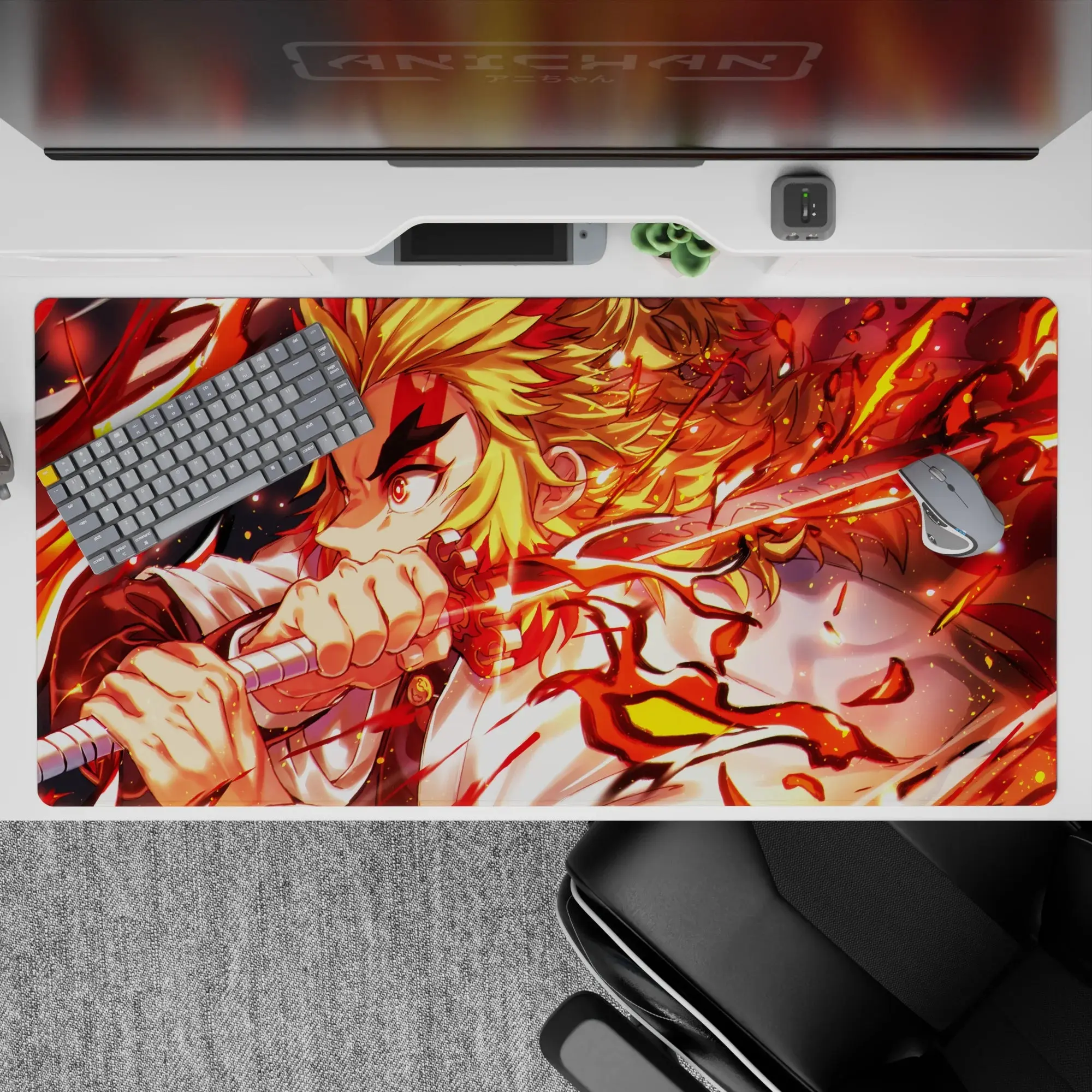 [SALE UP TO 40%] Blazing Inferno Momentum - Demon Slayer - Mouse Pad Perfect for a Gift, Present, Holiday, Birthday Japanese Anime