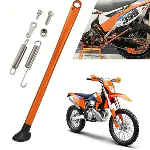 Dirt Bike Kickstand Motorcycle Side Kick Stand 7075 Aluminum with Springs Bolts Motorcycle Parts for 150 200 250 300 350 400 450 500 505 530 EXC XC XCW XCF XCFW EXCF EXCR XCRW Supermoto Enduro Motocross