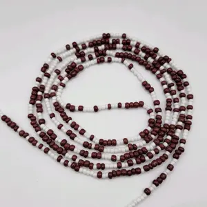 Cookies & Cream Waist Beads - Brown and White Beads for Stylish Waist Jewelry Snack