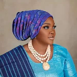 New Style, Fashionable, Simple, Solid-color Muslim Traditional South American Antelope Fabric Golden- Pullover Hat for Ladies, Lightweight And Breathable, Suitable for Weddings, Tea Parties, Dates, Chemotherapy Days, Etc., A Daily Casual Gif