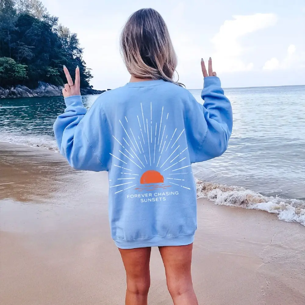 Coconut Girl Beach Sweatshirt - Perfect for Summer and Sunset Vibes, Beachy Sweatshirt - Salty Coconut Girl Summer Style for Sunset Lovers