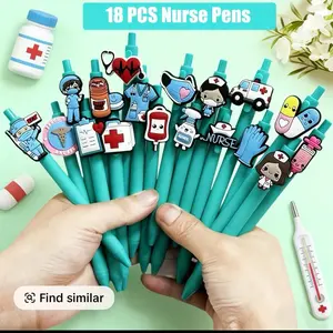 18pcs Nurse Gel Pens Set – Cute Medical Pens for Nurses & Students