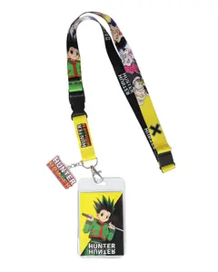 Hunter X Hunter Merch Pro Hunters ID Badge Holder Keychain Breakaway Lanyard w/ Acrylic Charm