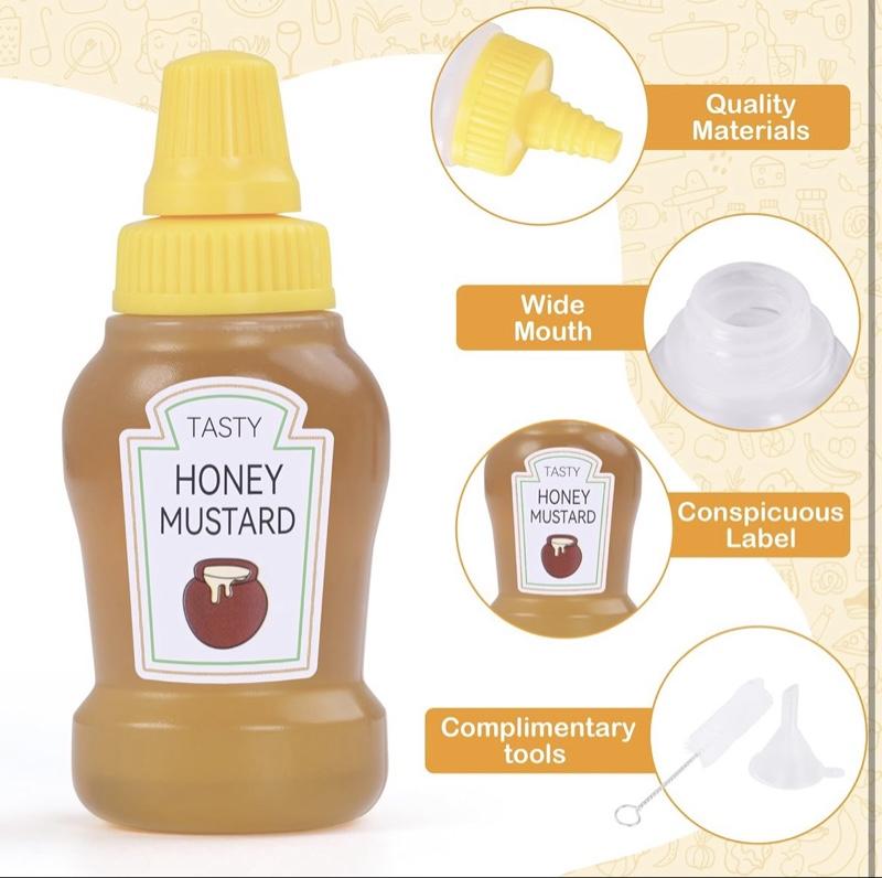 12Pcs Mini Ketchup Bottles, Portable Mini Squeeze Bottle, Mini Sauce Condiment Bottles and Dressing to Go for Lunch(25ml/0.88oz)