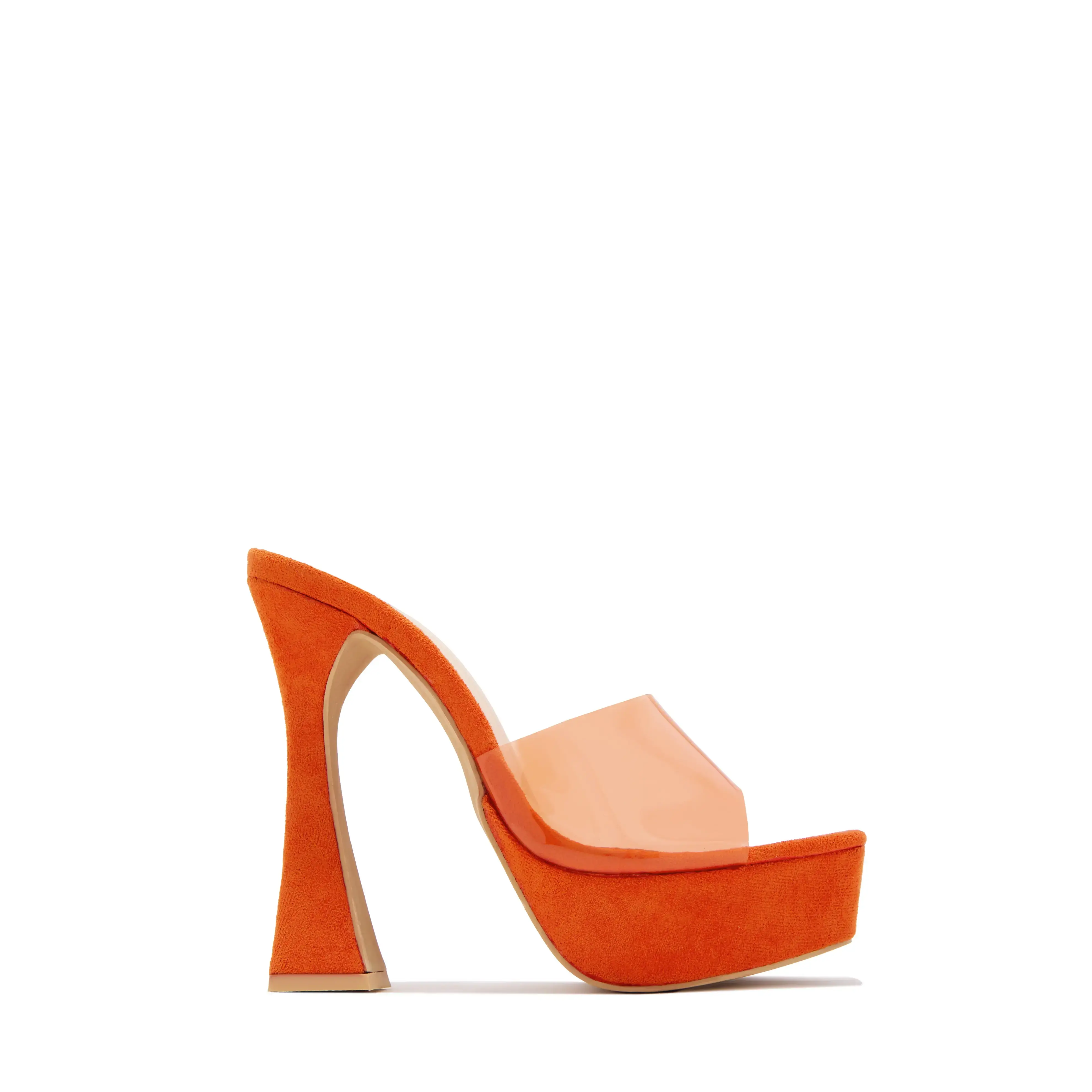 Pamela Statement Platform Mule Heels – Orange Pamela Statement Platform Mule Heels – Orange