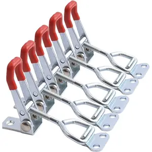 Toggle Clamp Latch 4001 Style,150Kg 330Lbs Holding Capacity Toggle Latch Clamp,Adjustable Pull Action Latches Hardware for Smoker lid,ToolBox Case Trunk and More (4.13 inch)