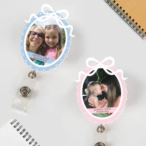 Custom Photo Badge Reel, Personalized Badge Holder, Nurse Badge Reel, Mom Gift, Grandma Gift, Teacher Badge Reel, Custom Picture Badge Reel
