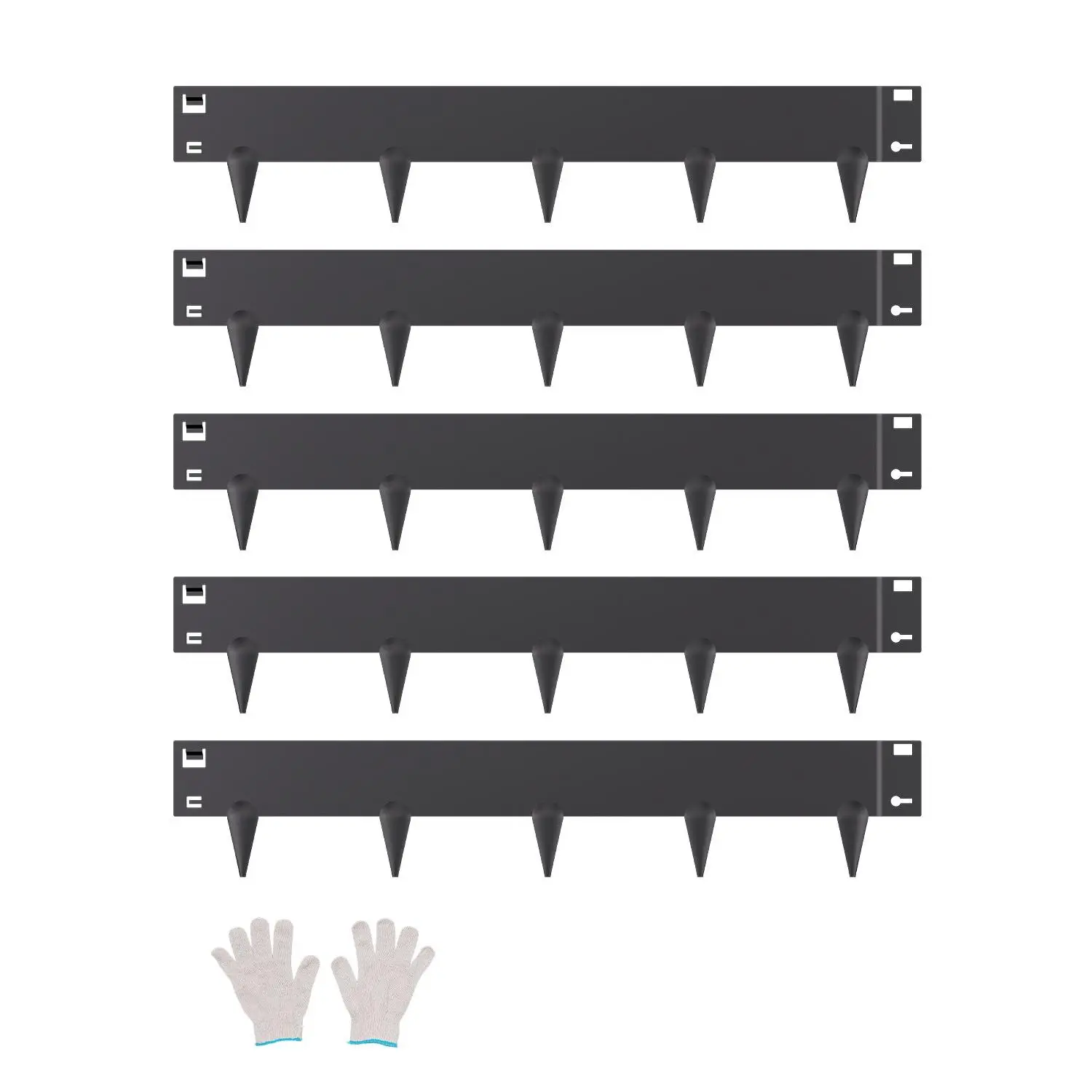 【DealsForYouDays】VEVOR Steel Landscape Edging, 5 Packs 39 x 4 in Rust-Resistant Metal Landscape Edging, Bendable Garden Edging Border, Heavy Duty Lawn Edging, Easy-to-Install, Flower Bed Yard Pathway Divider Black