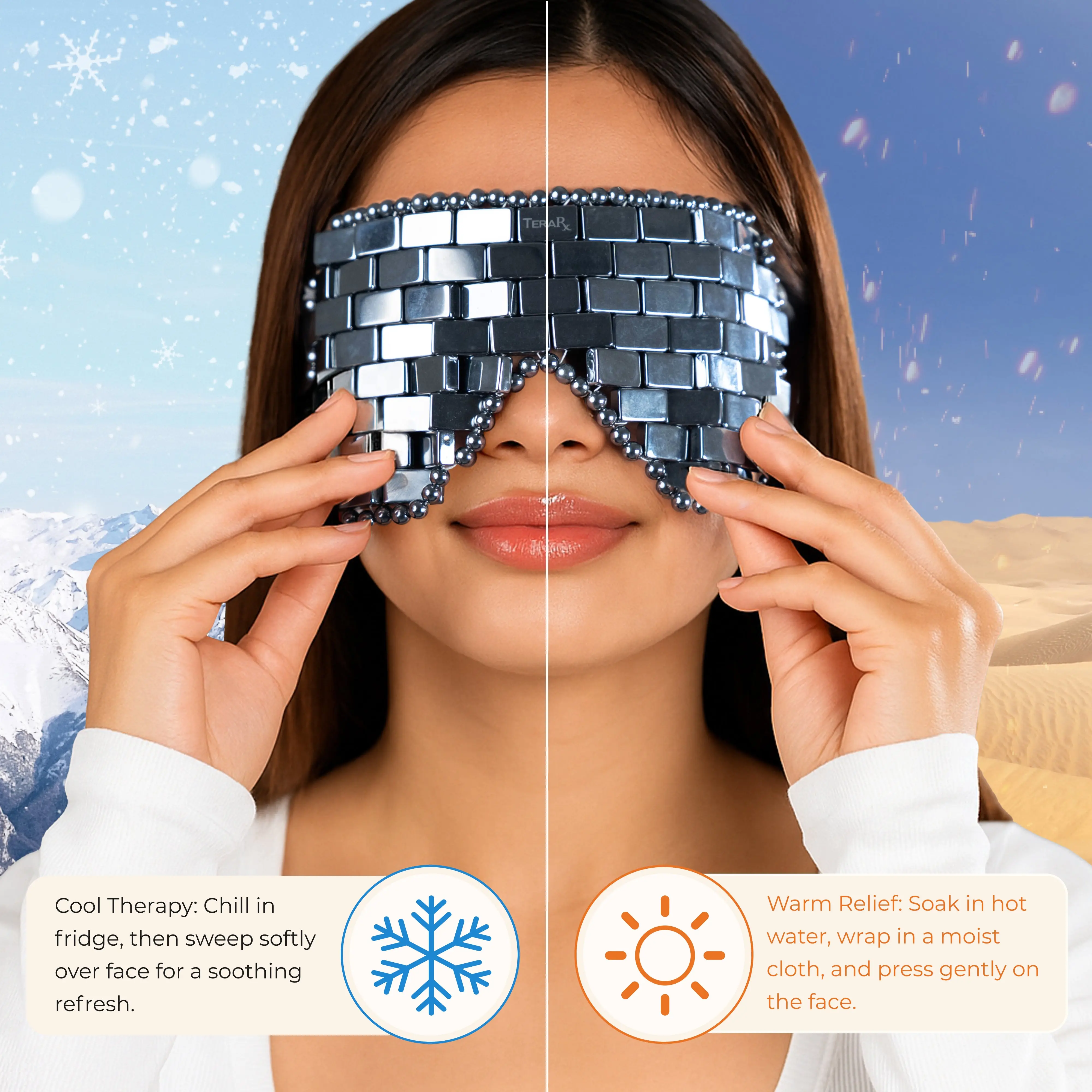 TeraRX Authentic Terahertz Stone Eye Mask for Cooling & Heating