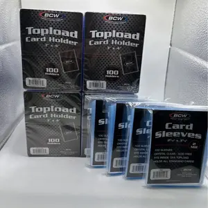 BCW 3X4 35pt 400 Toploaders for Standard Cards and 400 BCW Soft Sleeves