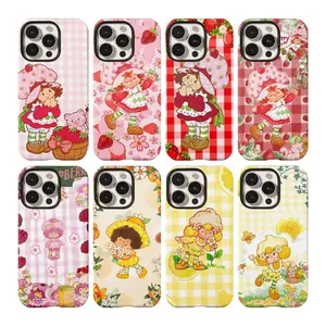 Strawberry Shortcake Cartoon Phone Case Compatible for iPhone 17Air 16Promax 15 14 13 12 11 and for Samsung S22-S26 Gift for Teens & Fashion Lovers anime cartoon fan cover anti fall birthday