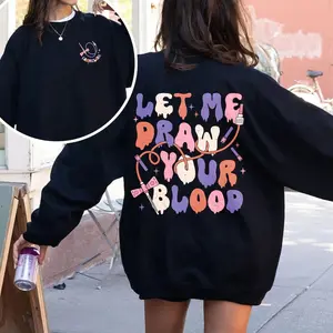 Halloween Phlebotomist Sweatshirt, Custom Phlebotomy Tech T-Shirt, Phlebotomy Tech Sweatshirt, Halloween Nurse Sweatshirt, Halloween Hospital Party