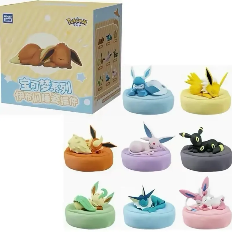 Pokemon Sleeping Eevee Blind Box - Simplified Chinese Holly Box - Sleepy Eevee - Umbreon, Leafeon, Sylveon