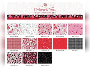 I Heart You | 5" Charm Pack by Kris Lammers for Maywood Studio | 42pc