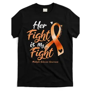 Her Fight My Fight Ms Multiple Sclerosis Awareness Women T Shirt Hfm2148361 at Black Product ImageSame Style for Men and Women 2025 Summer Short-sleeved Printed T-shirt Pure