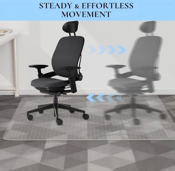 Clear Office Chair Mat for Carpet, 36x48 Inch Studded Carpet Protector Gasket, Heavy Duty Anti-Slip Floor Mat with Lip, Easy Glide for Low Pile Carpet, Home Office Clear Office Chair Mat for Carpet, 36x48 Inch Studded Carpet Protector Gasket, Heavy Duty Anti-Slip Floor Mat with Lip, Easy Glide for Low Pile Carpet, Home Office