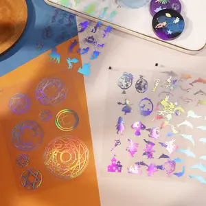 Viral Holographic Stickers! 26 Sheets Waterproof Resin Stickers - Gold & Silver for Crafts, Scrapbooking & DIY Projects - LET'S RESIN Diy Card Set Vintage Material Paper