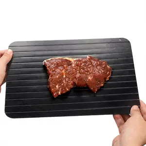 Fast Defrosting Tray for Frozen Food Aluminum Thawing Plate for Meat and Poultry Heat Conductive Kitchen Tool to Help Speed Up Thawing Non-Electric Food Defrosting Board Designed for Modern Homes Lightweight and Portable Accessory for Easy Kitchen Use