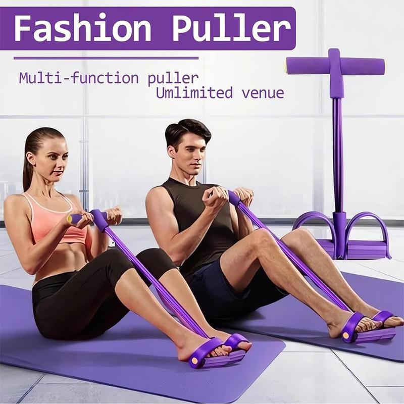 2026 Latest 8-Tube Pedal Resistance Device, Detachable and Adjustable Pedal Resistance Device, Elementalt Pedal Puller, Full-Body Workout for Home Gym, Tones Arms Abs Waist, Unisex leg stretch rope exercise total body training resistance bands tensioner