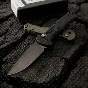 9070 folding metal sheet fruit knife, pocket knife, EDC survival tool with clip, high carbon stainless steel hunting, fishing, hiking tactical folding knife, men’s gift