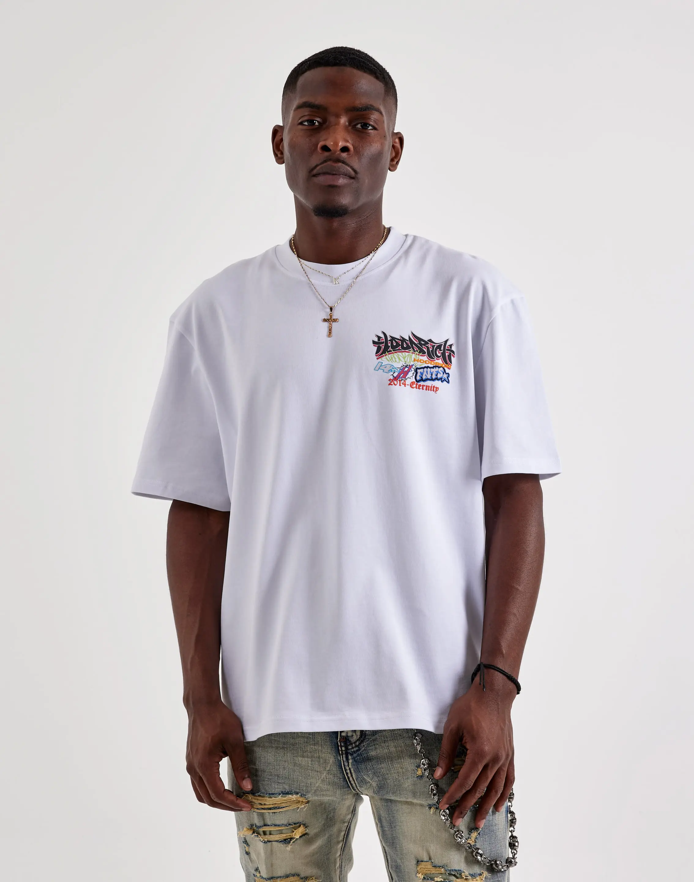 Mens Hoodrich Oversized Graffiti Tee