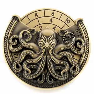 Octopus Metal Spinning Dice: 7 in 1 Cthulhu DnD RPG Fidget
