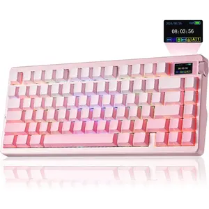 Aula Nova75  Mechanical  Keyboard 8000mAh,Gasket Mounted with Cream Sound 75% Compact Layout,RGB Backlit,Custom Hot Swappable,/2.4GHz/USB-C, Keyboard Gaming for Win//Lap
