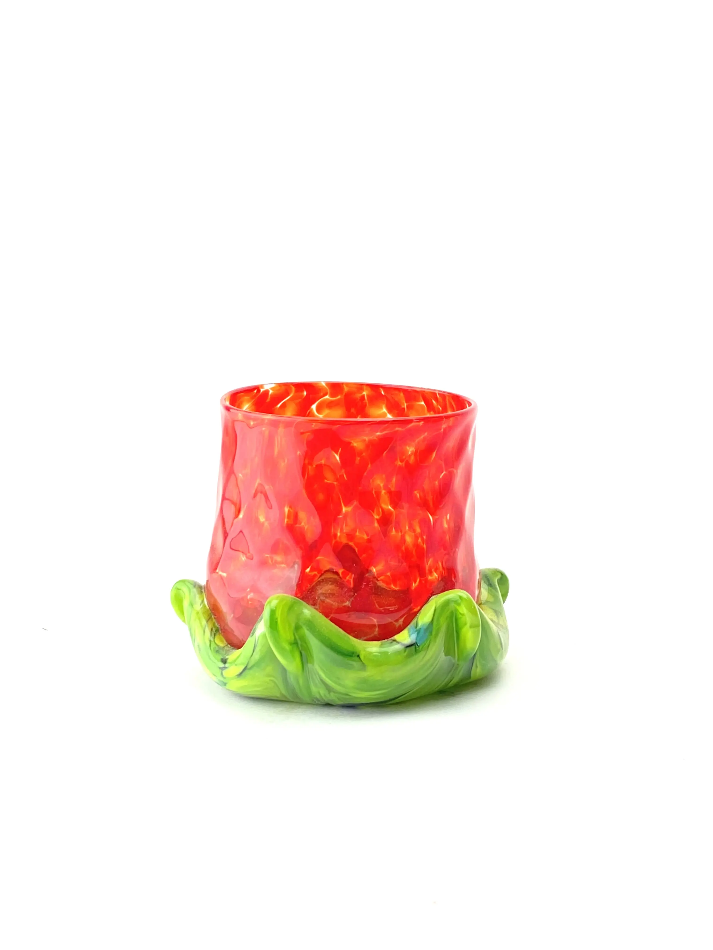 Red and Green Strawberry Glass cup Drinkware Tumblers Bottles