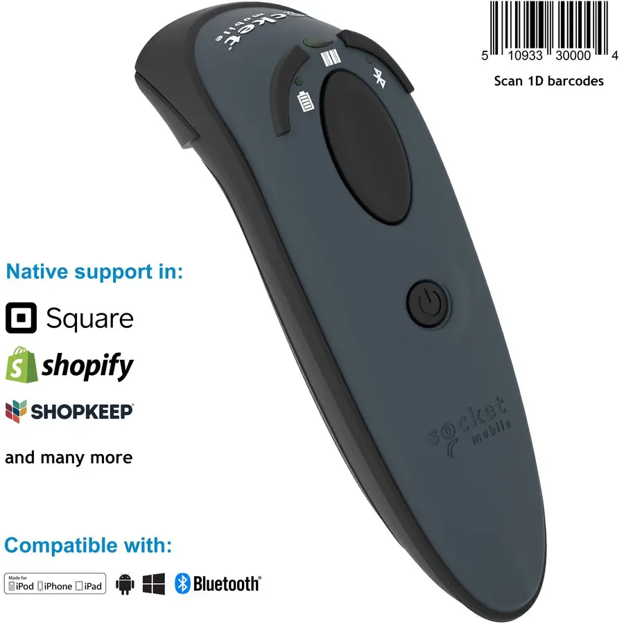 Handheld Socket DuraScan D730 1D Laser Bluetooth Barcode Scanner for Computers & Office Equipment Use