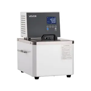 【Father's Day Gift】VEVOR 6L Laboratory High-Temperature Circulating Oil Bath, 100℃/212℉ Max Temp, 0.05℃ Precision, Internal-External Dual Circulation, 1600W, 34.17 lbs, 7.1"x6.3"x5.91", Built-In Dual Handles, Corrugated Tubes, LCD Screen Display, Lab Use