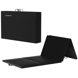 BalanceFrom 4' x 8' x 2" All Purpose Folding Fitness Gymnastics Gym Mat, Black BalanceFrom 4' x 8' x 2" All Purpose Folding Fitness Gymnastics Gym Mat, Black