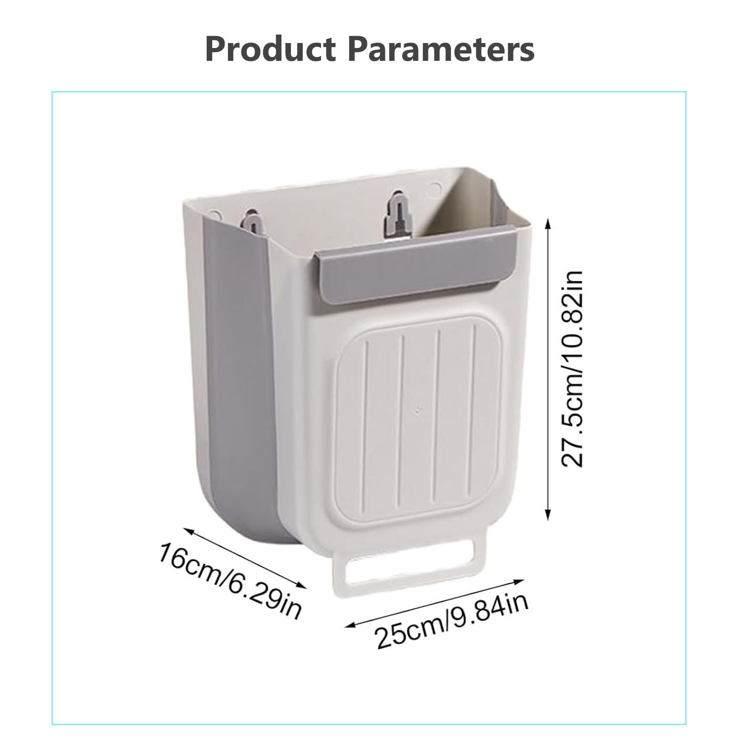 Foldable Kitchen Trash Can, Space-saving Kitchen Accessory for Home touchless trash Duty Garbage Can Touchless Slim Trash Can commercial Set,Collapsible Garbage Bin for RV, Bathroom & Car - Space Saving Waste Bin