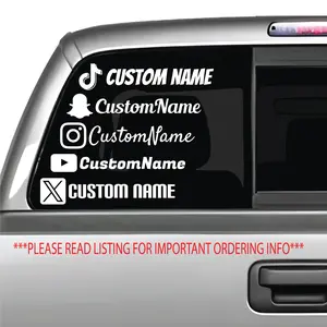 Social Media User Name Custom Vinyl Decal for Cars, Trucks and More! Social Media User Name Custom Vinyl Decal for Cars, Trucks and More!