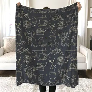 Fantasy Bookish Blanket, Night Court Starlight Inspired Throw, Cozy All-Season Blanket for Sofa, Bed & Living Room, Perfect Gift for Book Lovers & Fantasy Fans