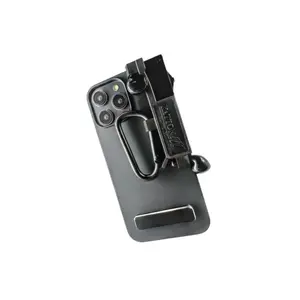 KaTTON Phone case Compatible with iPhone 14 Pro Max, Multitool Phone Case Holder for Removable Multi-Tool or USB, Air Tag Holder, Kickstand, Carabiner Finger Holder, Finger Loop & Air Pod Holders