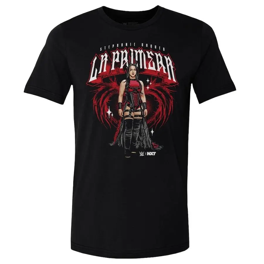 Women's 500 Level Black Stephanie Vaquer La Primera Graphic T-Shirt - Unisex Short-Sleeve Basic Casual Cotton Top, Hoodie, Sweatshirt - Pair with Jeans