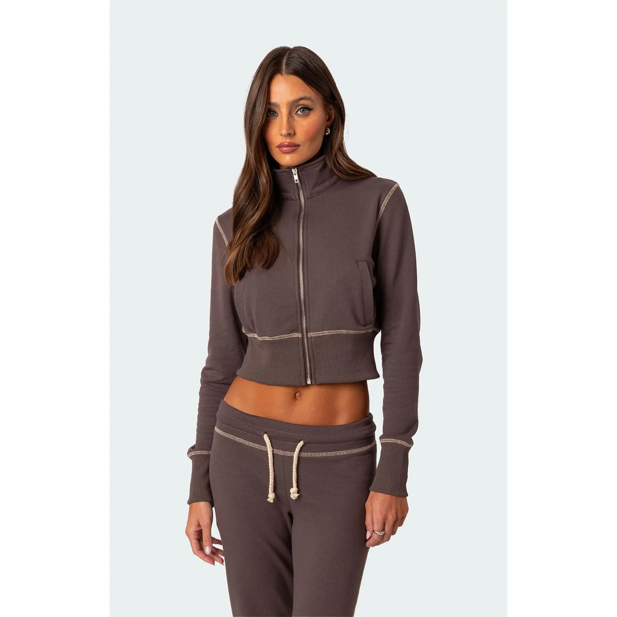 Edikted Women's Alexia Zip-Up Sweatshirt