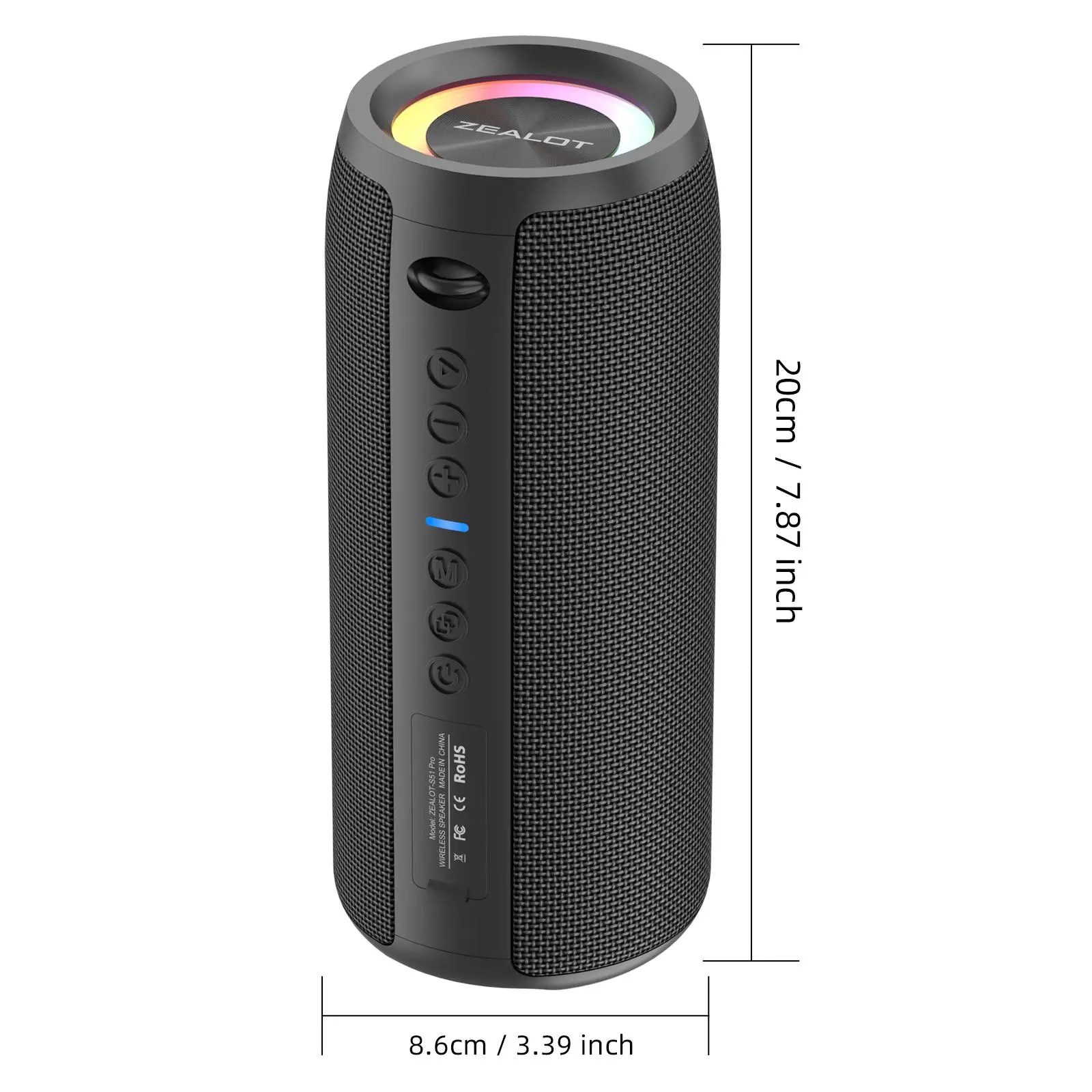 2台セットZEALOT ジーロット S51Pro ワイヤレス 高防水 40W新品 ZEALOT S51Pro Wireless Speaker, 40W Portable Wireless Speaker