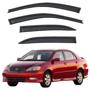 Rain Guards Compatible With 2003-2008 Toyota Corolla  Slim Style Window Visor Guard Side Deflector For Accessories 4 Pieces 2004 2005 2006 2007